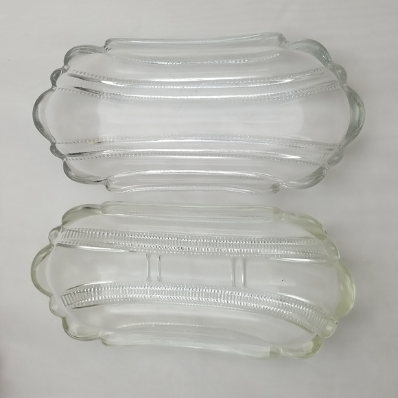 U.S. Glass Iowa Pattern Relish/Banana Split Sundae Bowls - Picture 2 of 16